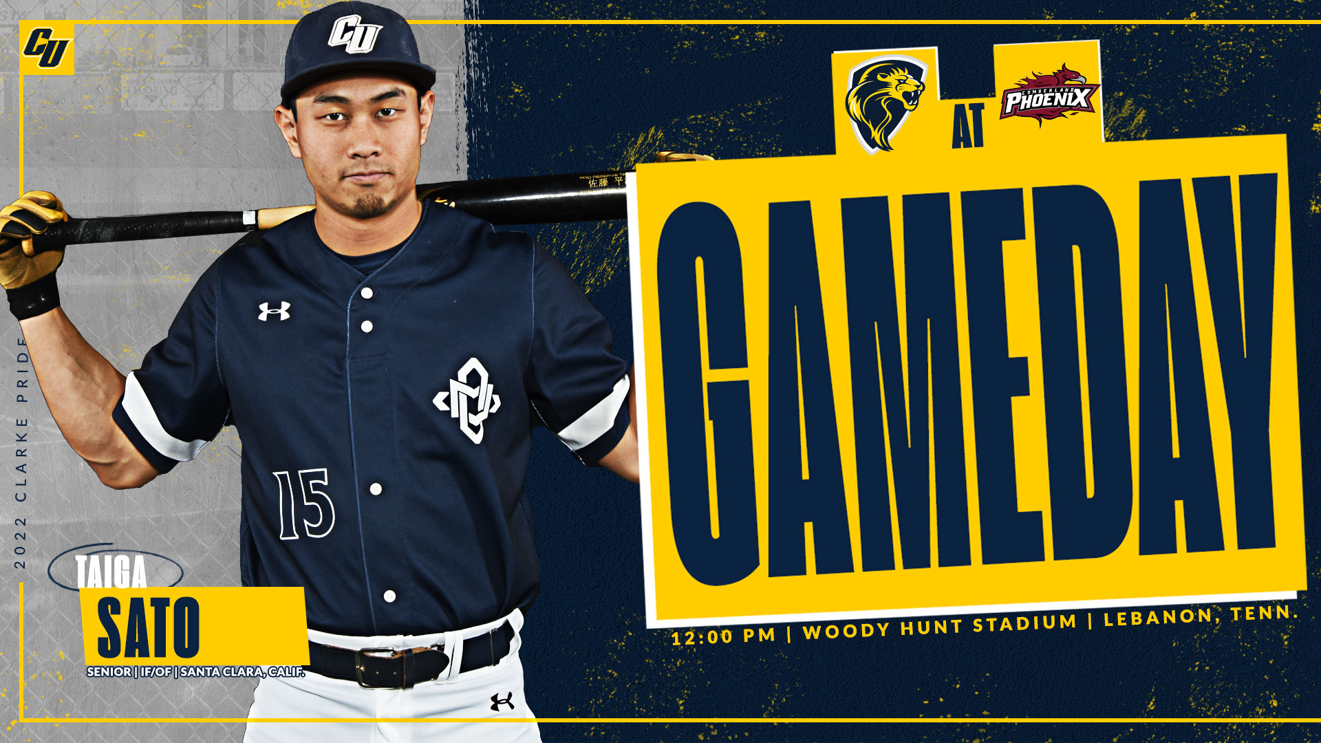 Gameday
12:00 PM | Wood Hunt Stadium | Lebanon, Tenn.
Taiga Sato
Senior | IF/OF | Santa Clara, Calif.