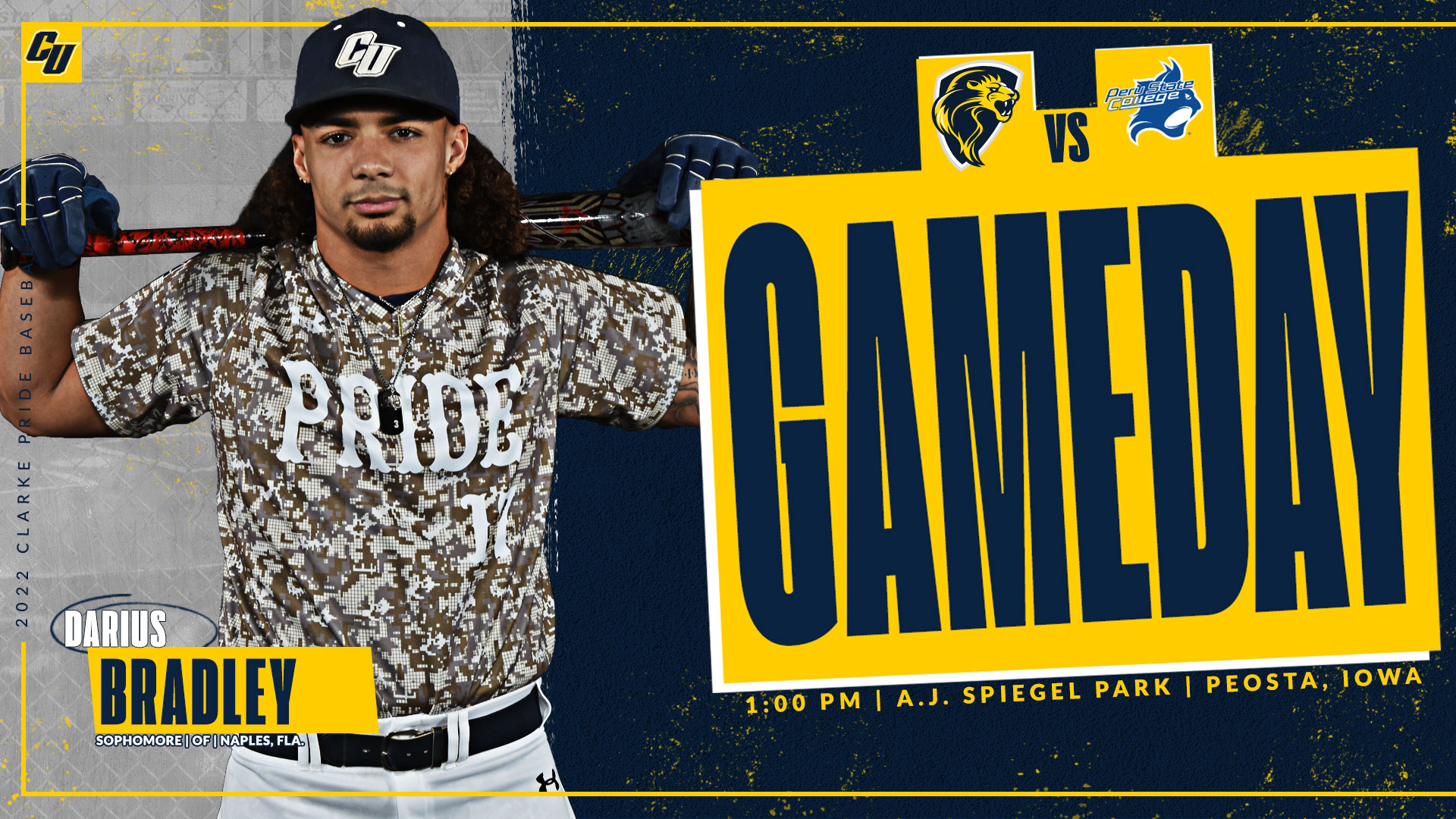 Gameday
1:00 PM | A.J. Spiegel Park | Peosta, Iowa
Darius Bradley
Sophomore | OF | Naples, Fla.