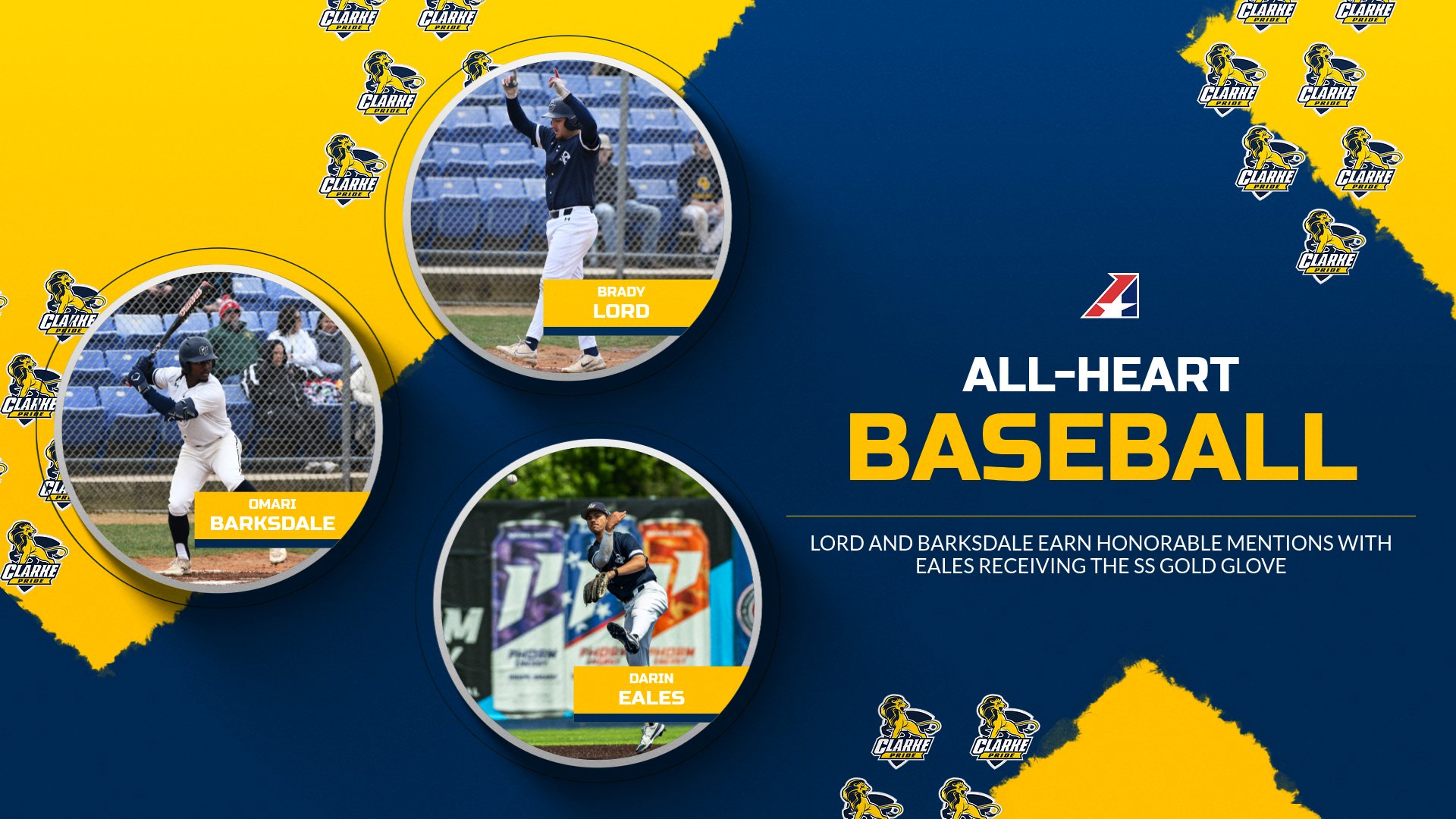 Pride baseball's trio up the middle earn 2026 Heart postseason honors
