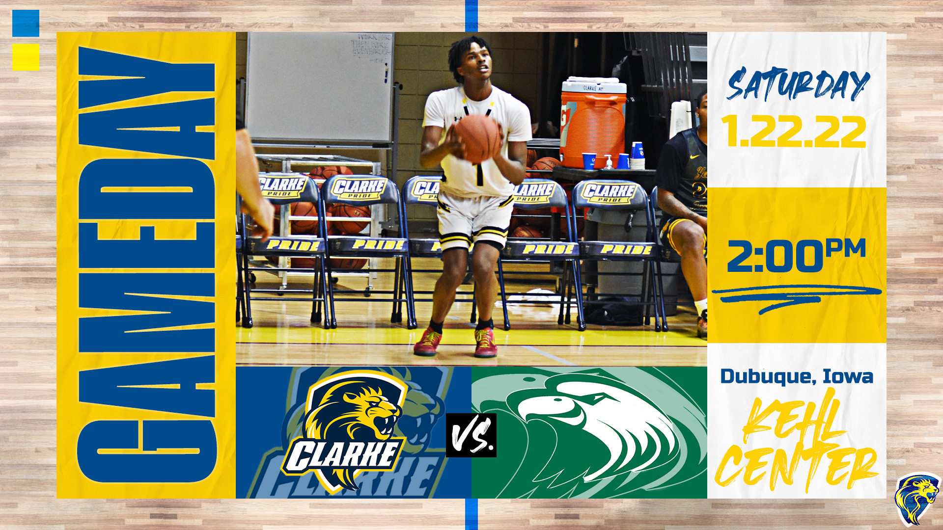 Gameday
Saturday
1.22.22
2:00 PM
Dubuque, Iowa
Kehl Center