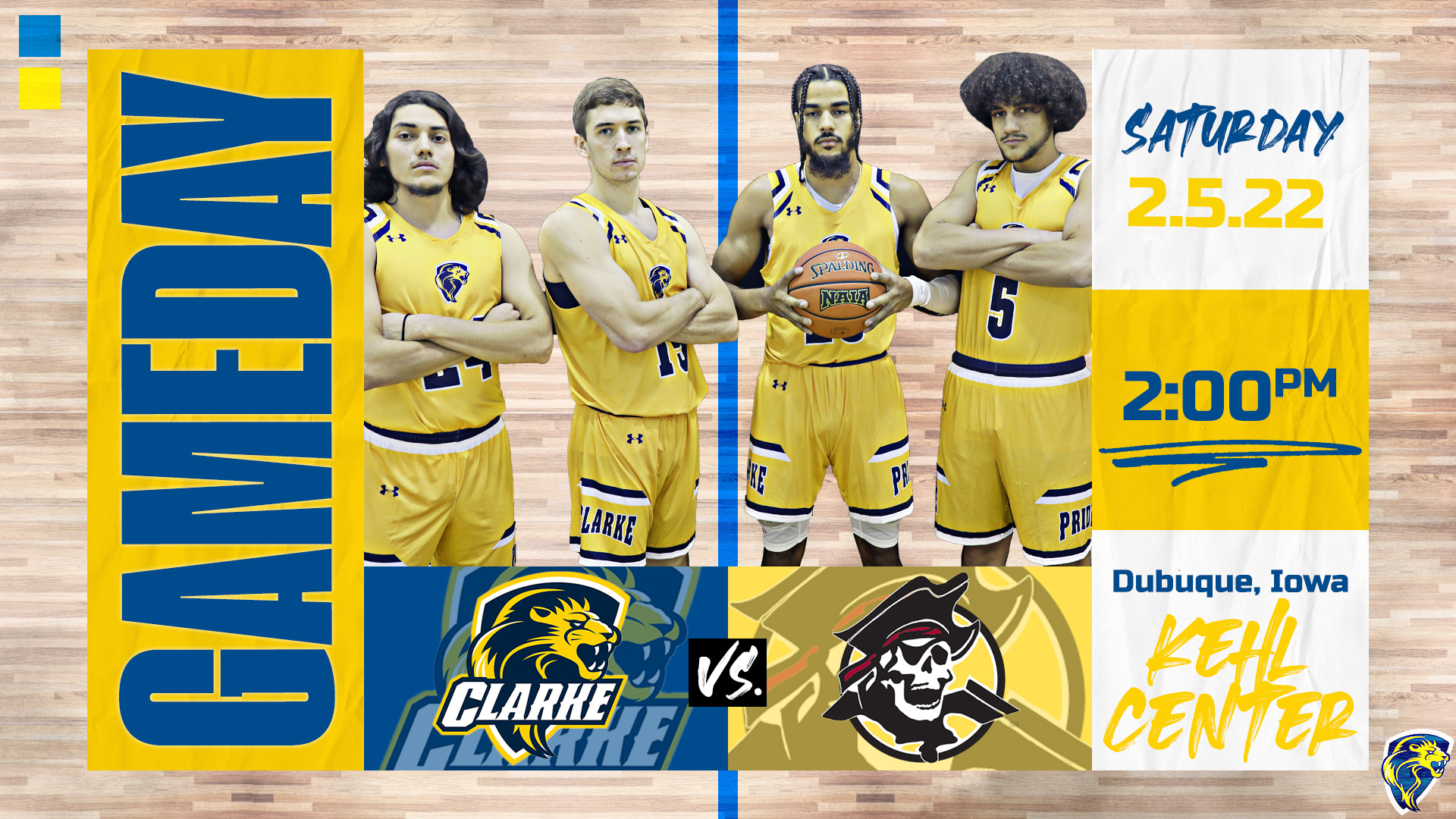 Gameday
Saturday 2.5.22
2:00 PM
Dubuque, Iowa
Kehl Center