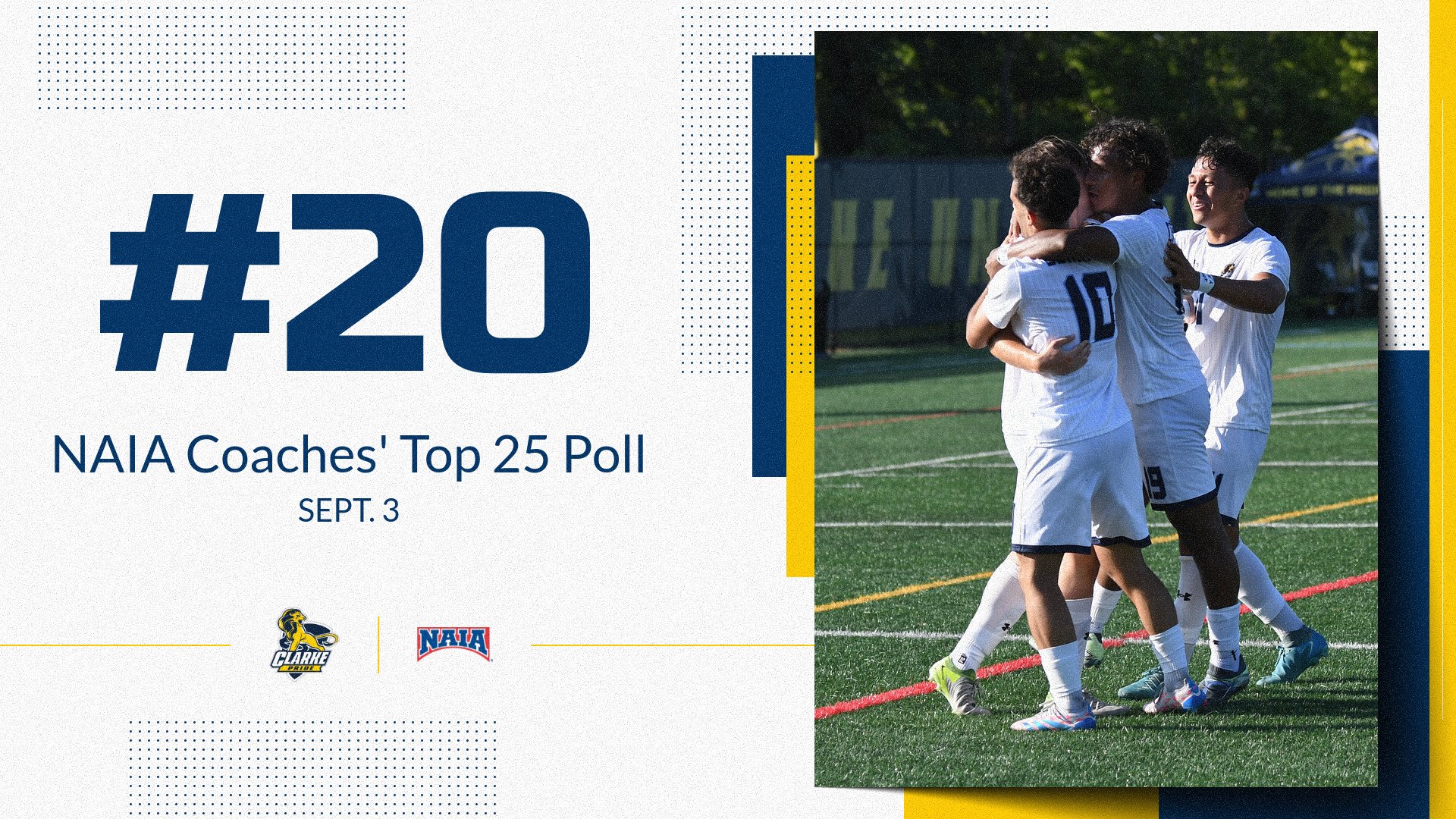 Pride men's soccer moves up to No. 20 in first regular season NAIA Coaches' Poll of 2025