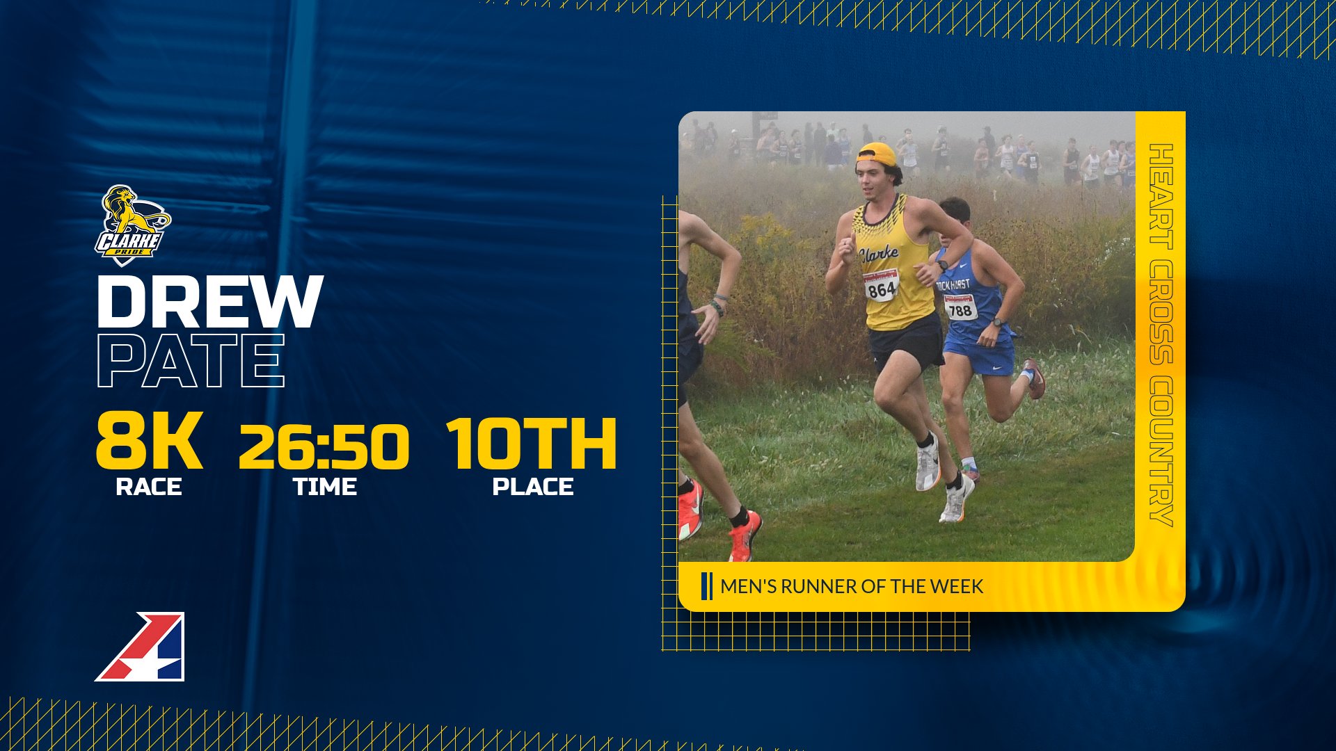 Pate earns first career Heart Runner of the Week honor following Top 10 finish in Missouri