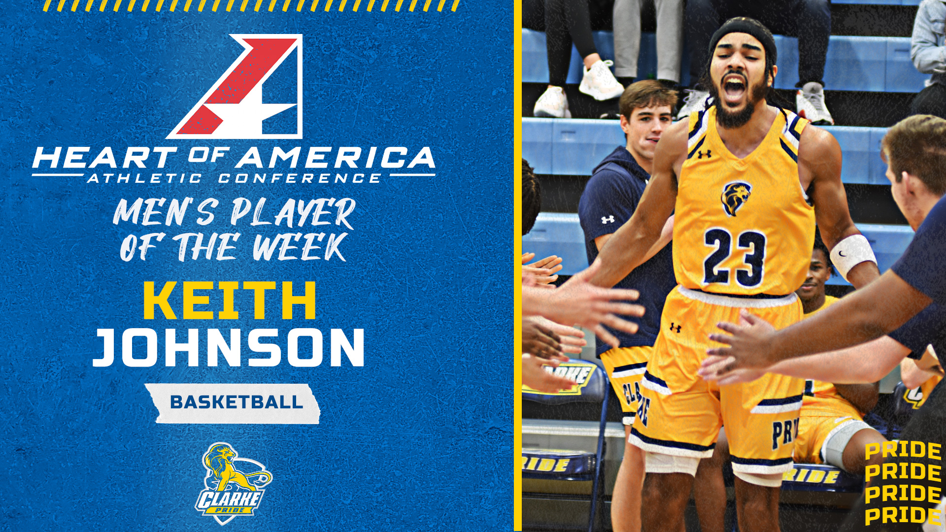 Heart of America Athletic Conference
Men's Player of the Week
Keith Johnson
Basketball