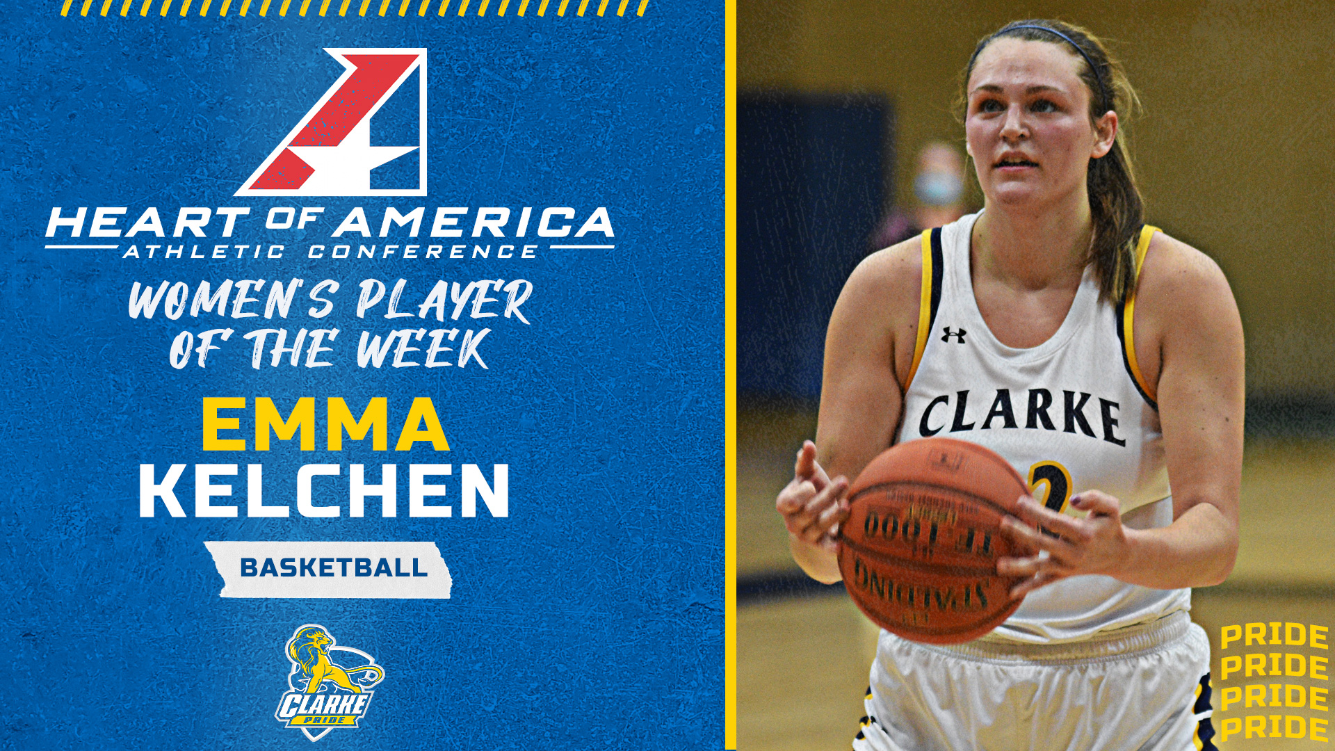 Heart of America Athletic Conference 
Women's Player of the Week 
Emma Kelchen
Basketball