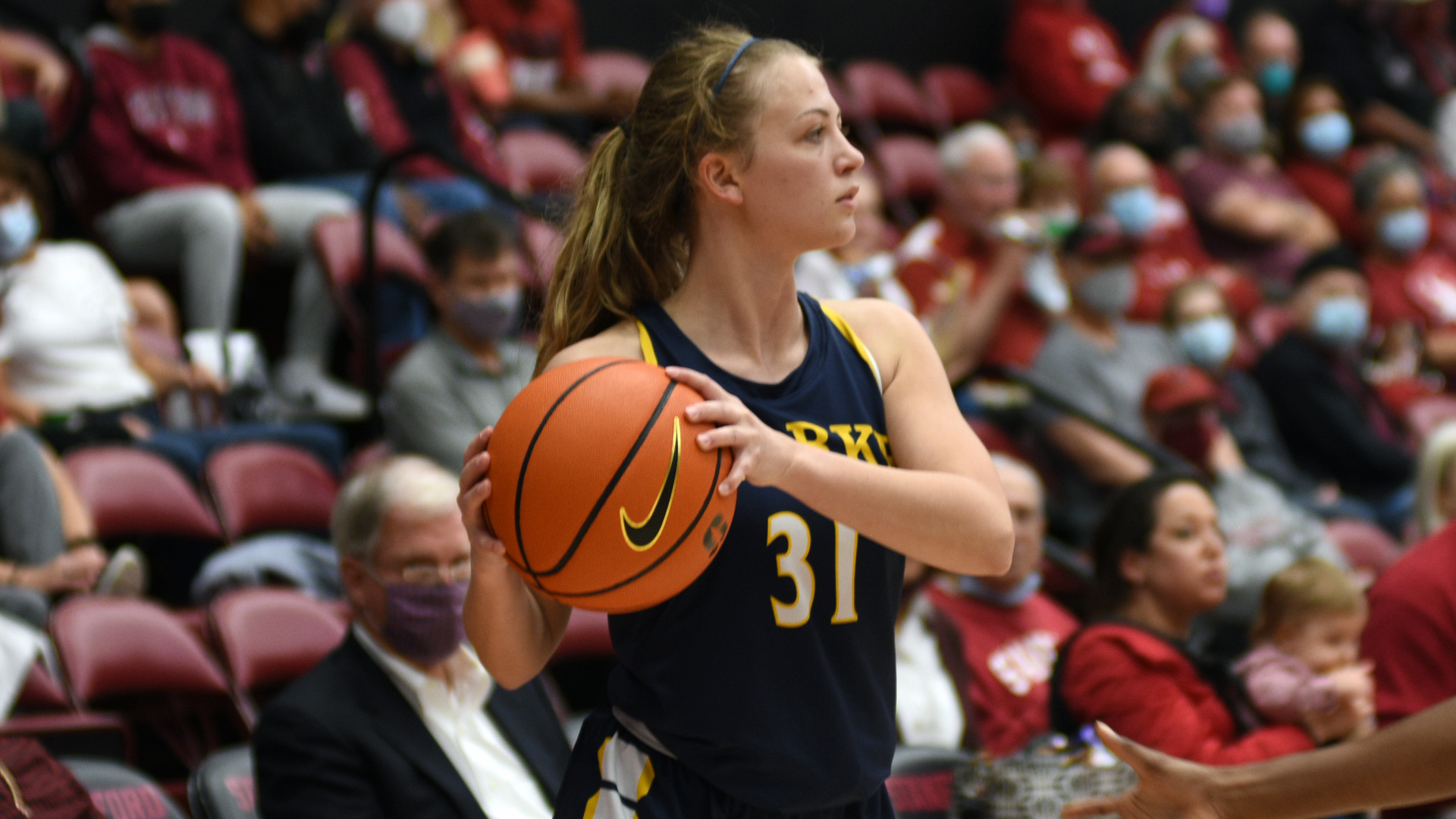 Clarke's Hannah Ambrosy looking to make a pass