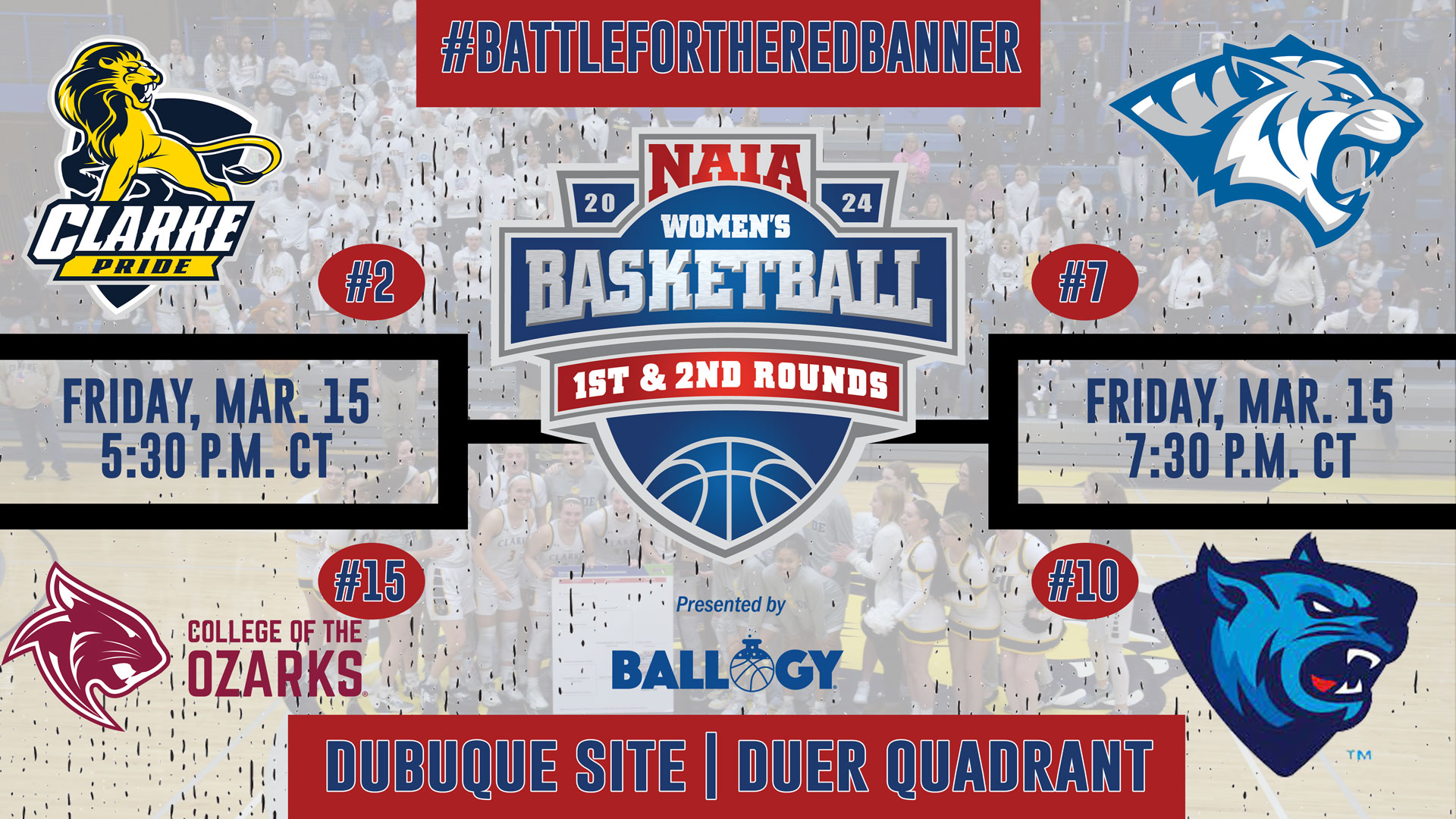 Full NAIA Women&rsquo;s Basketball Tournament Field Announced, Clarke to Host Dakota Wesleyan, Rust, and College of the Ozarks as part of Duer Quadrant