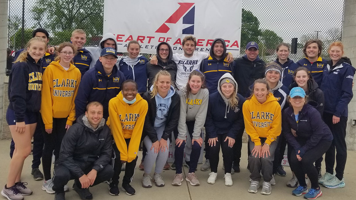 Clarke's Track and Field teams at the Heart Championships